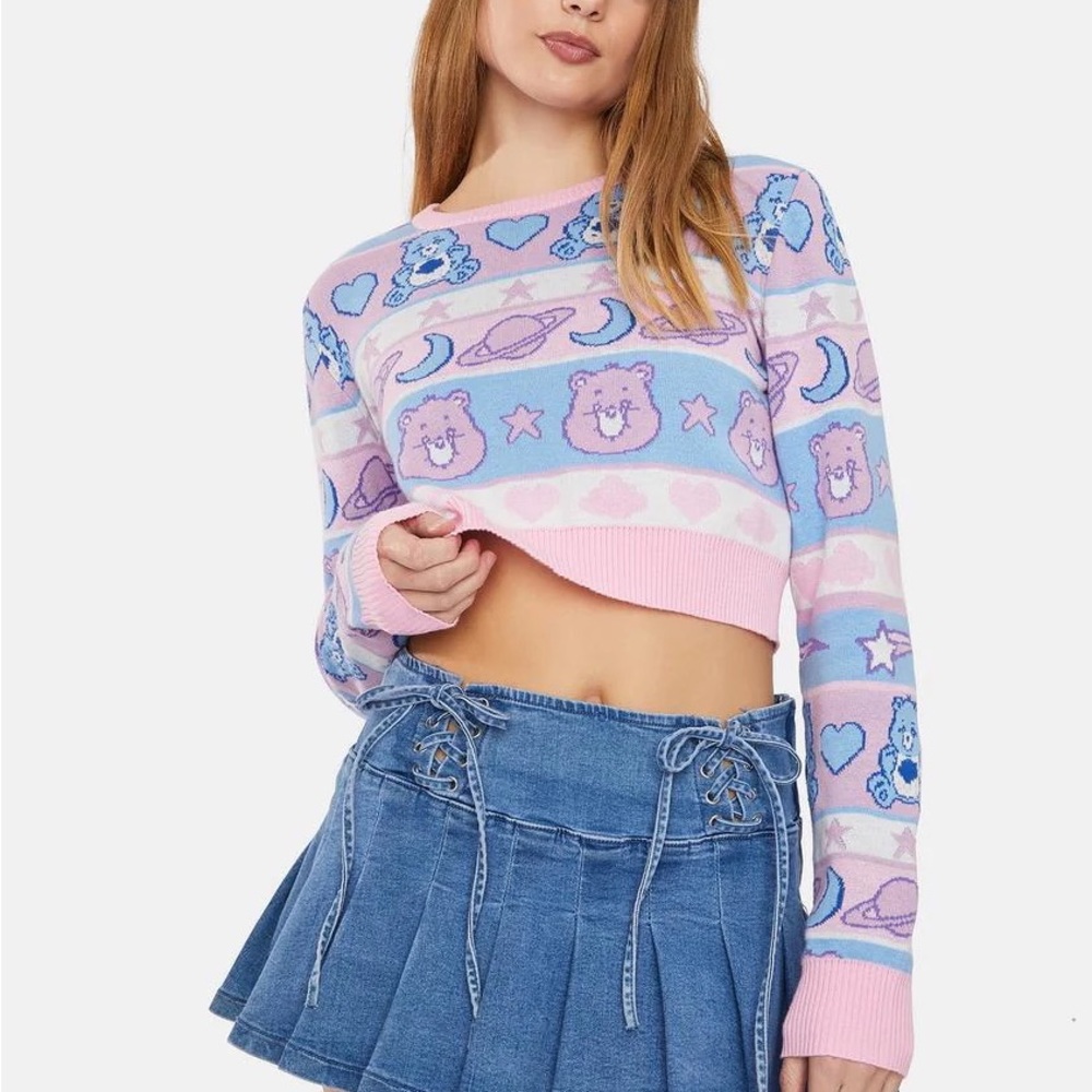 Care Bears x Dolls Kill 100% Cotton Crop Sweatshirt Women’s Medium